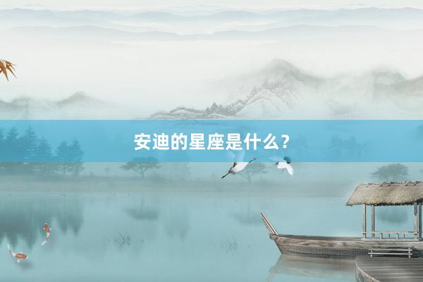 安迪的星座是什么？